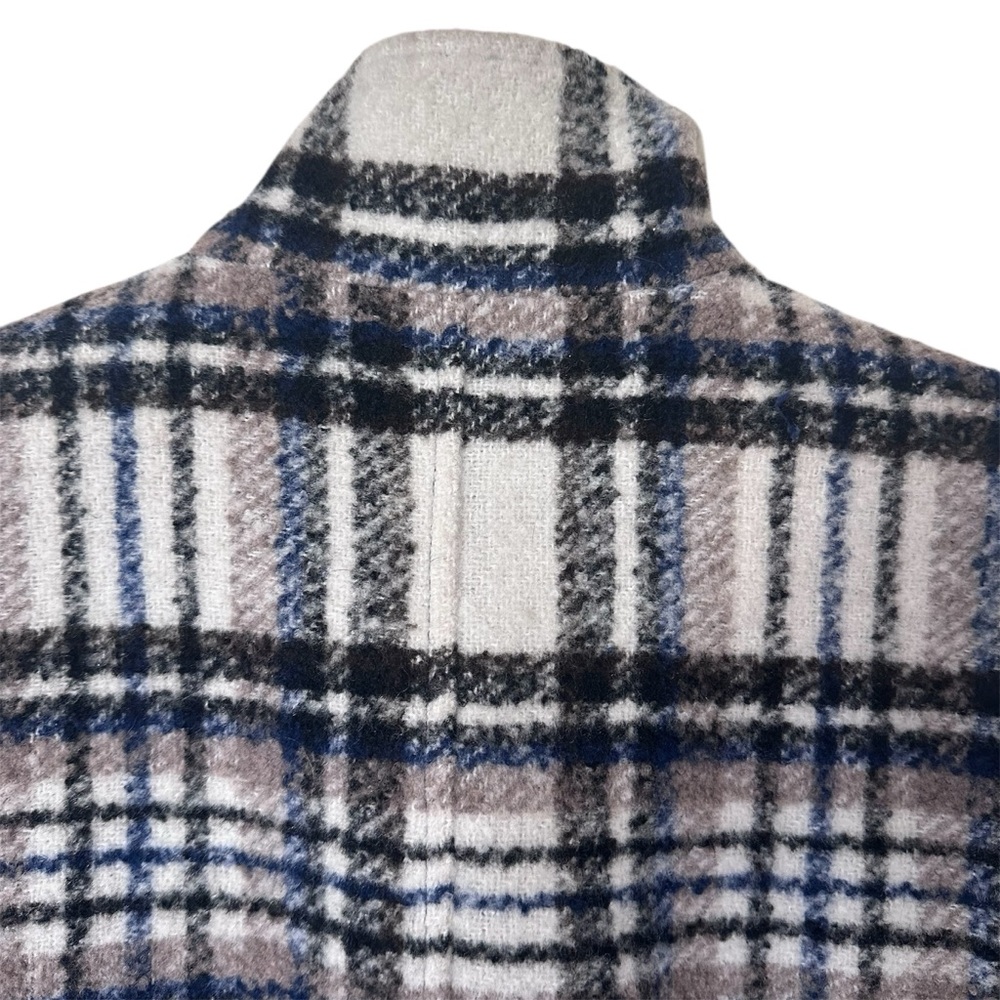 AVEC LES FILLES Womens Brushed Plaid Oversized Jacket Sz XS - Picture 12 of 16